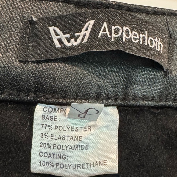 🔵 NWT Apperloth Womens Black Coated High Rise Skinny Ankle Pants Size Medium - Picture 9 of 10